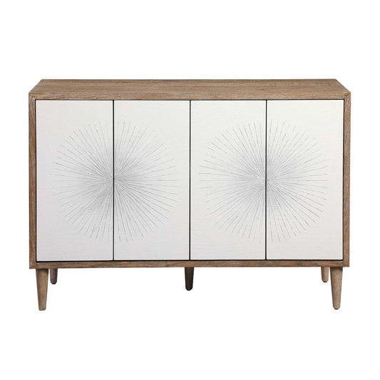 Luxury Modern White 4-Door Cabinet European Style for Villa