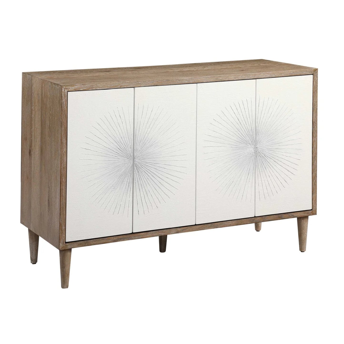 Luxury Modern White 4-Door Cabinet European Style for Villa