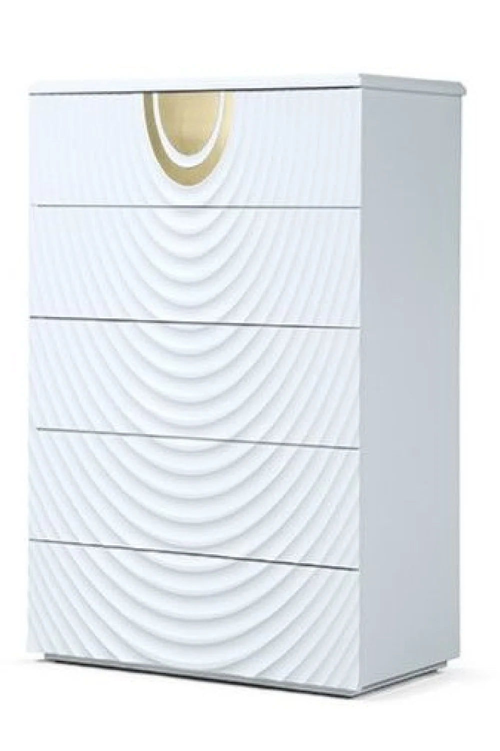 Luxury Modern White 5-Drawer Chest European Style for Villa