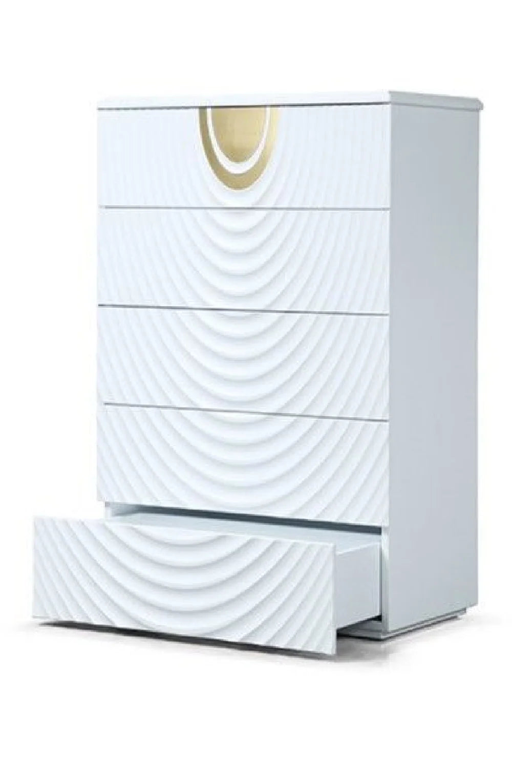 Luxury Modern White 5-Drawer Chest European Style for Villa