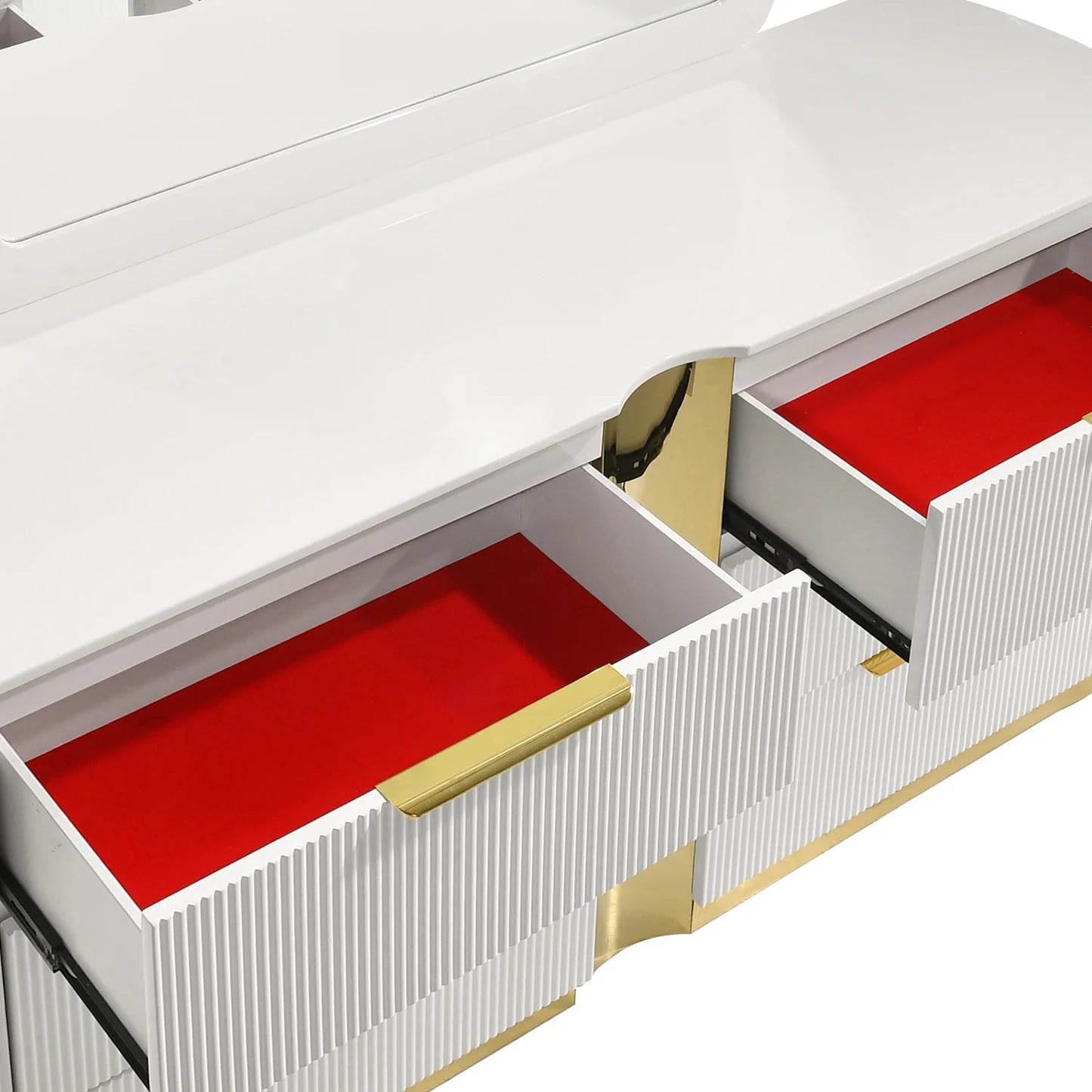 Luxury Modern White 6-Drawer Dresser European Style for Villa
