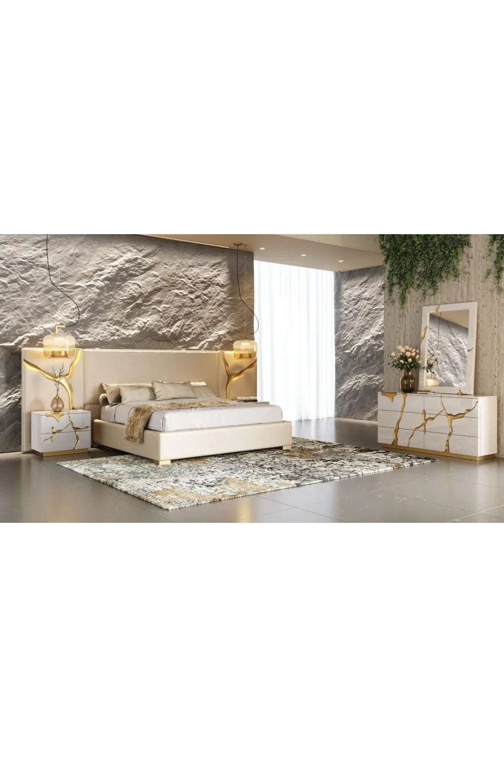 Luxury Modern White 6-Drawer Dresser European Style for Villa