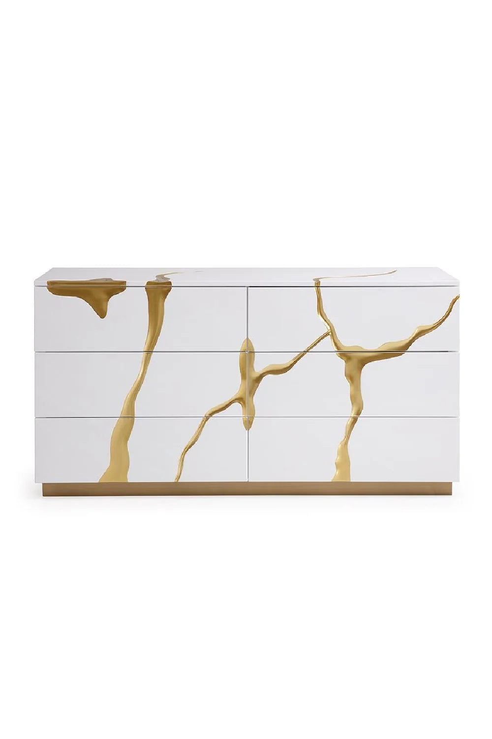 Luxury Modern White 6-Drawer Dresser European Style for Villa
