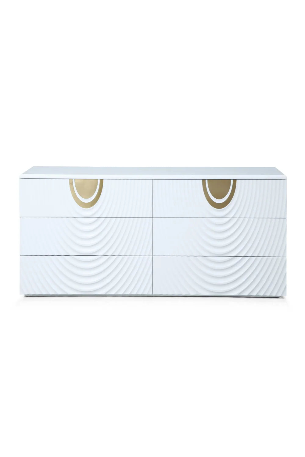 Luxury Modern White 6-Drawer Dresser European Style for Villa
