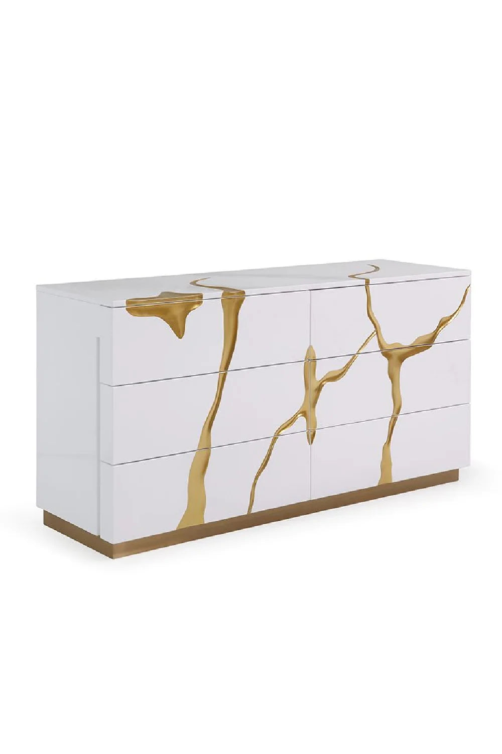 Luxury Modern White 6-Drawer Dresser European Style for Villa