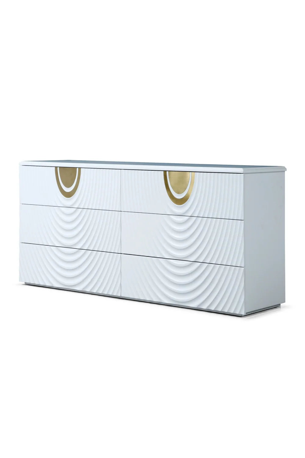 Luxury Modern White 6-Drawer Dresser European Style for Villa