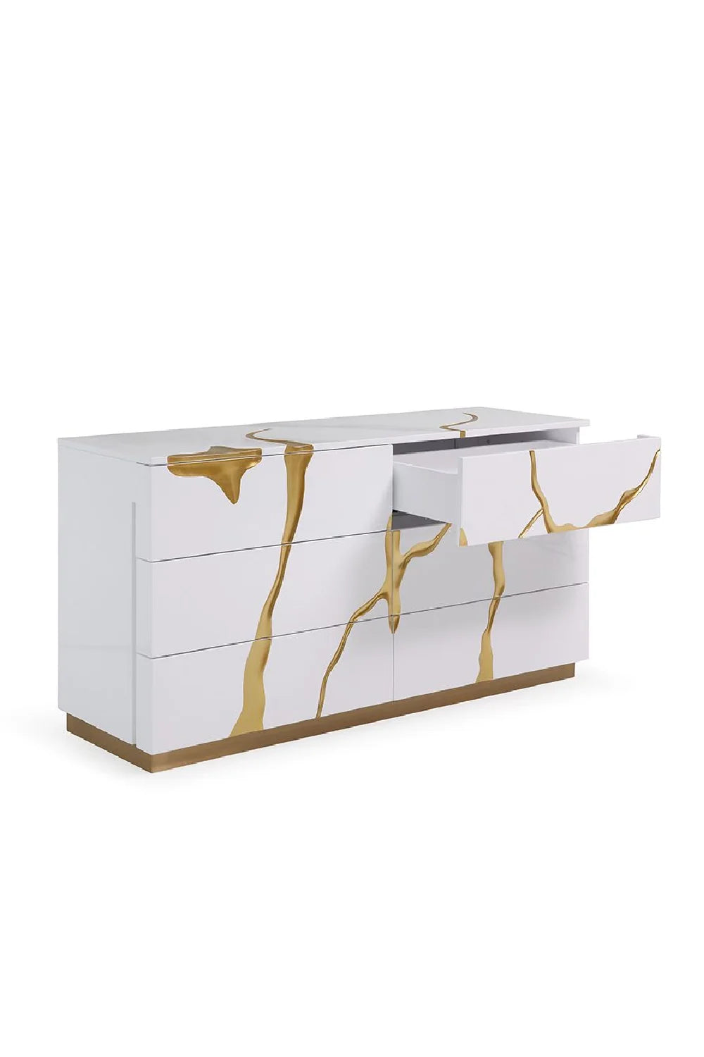 Luxury Modern White 6-Drawer Dresser European Style for Villa