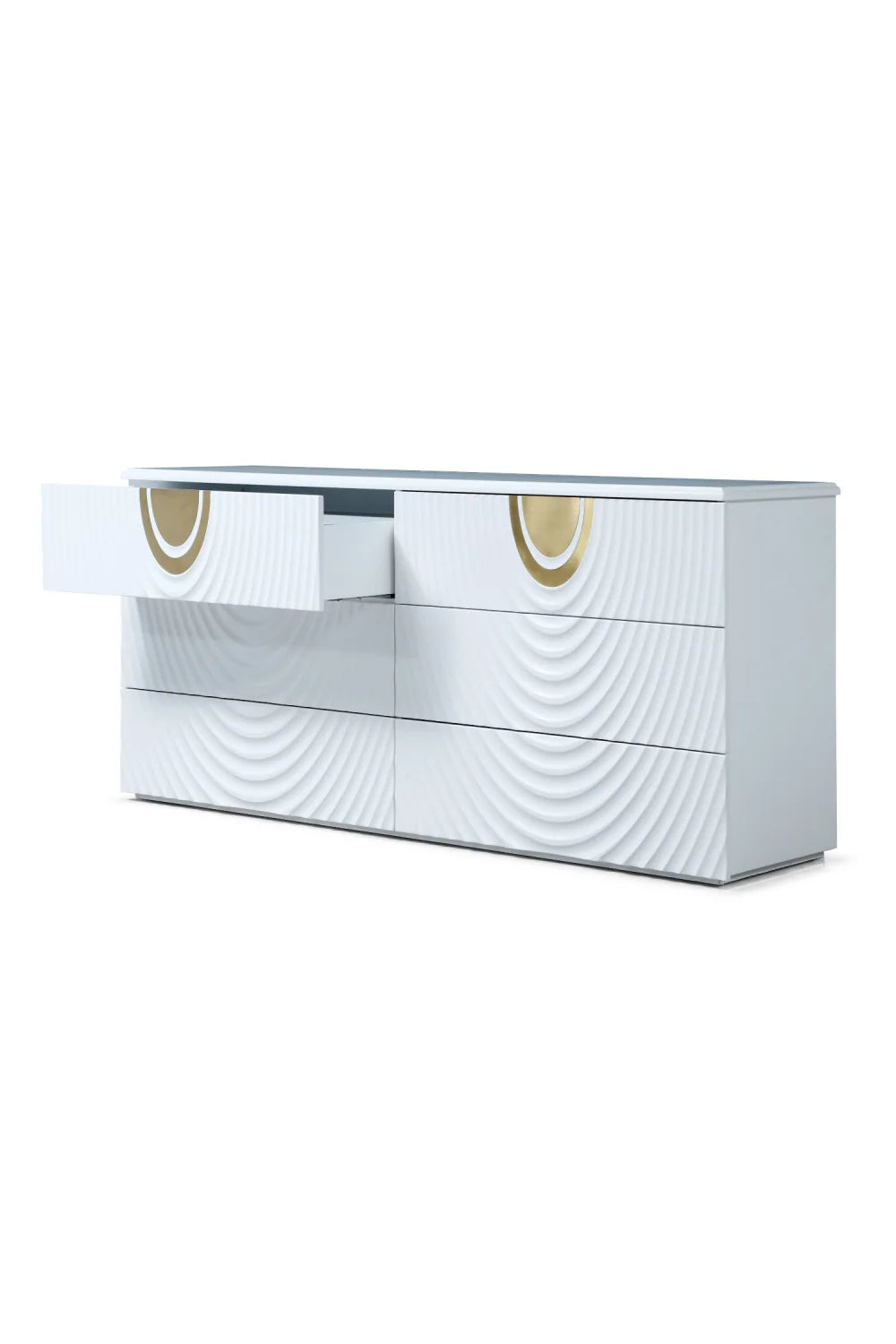 Luxury Modern White 6-Drawer Dresser European Style for Villa