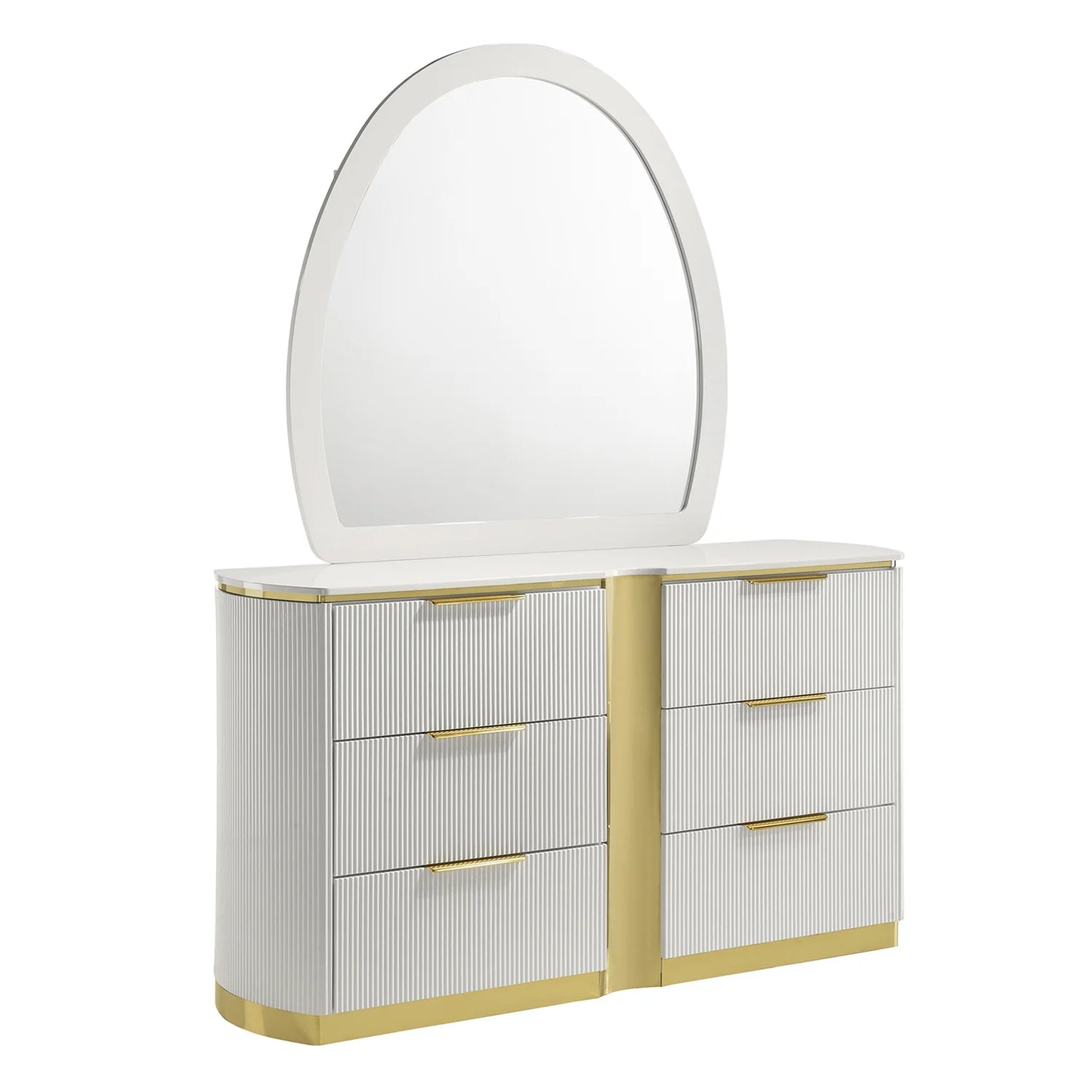Luxury Modern White 6-Drawer Dresser European Style for Villa