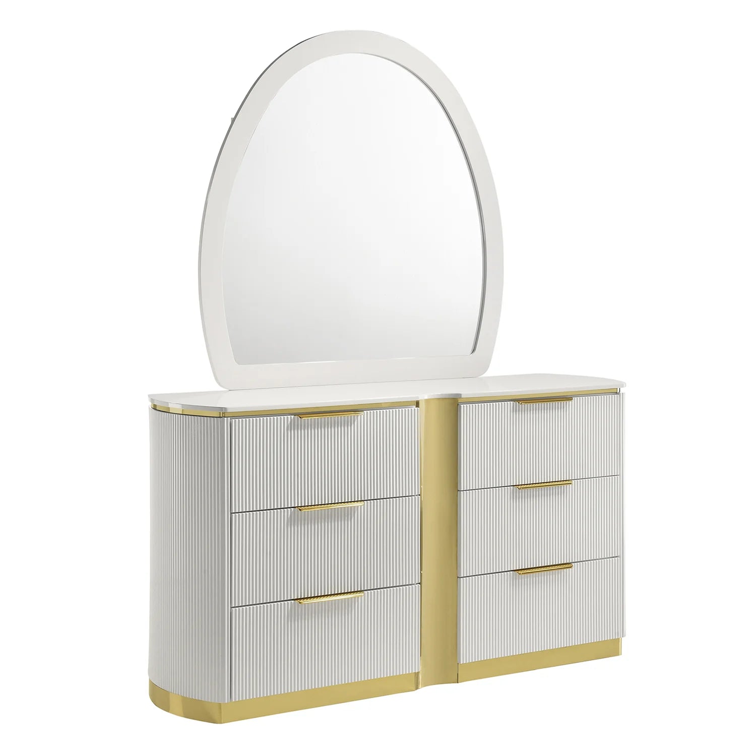 Luxury Modern White 6-Drawer Dresser European Style for Villa