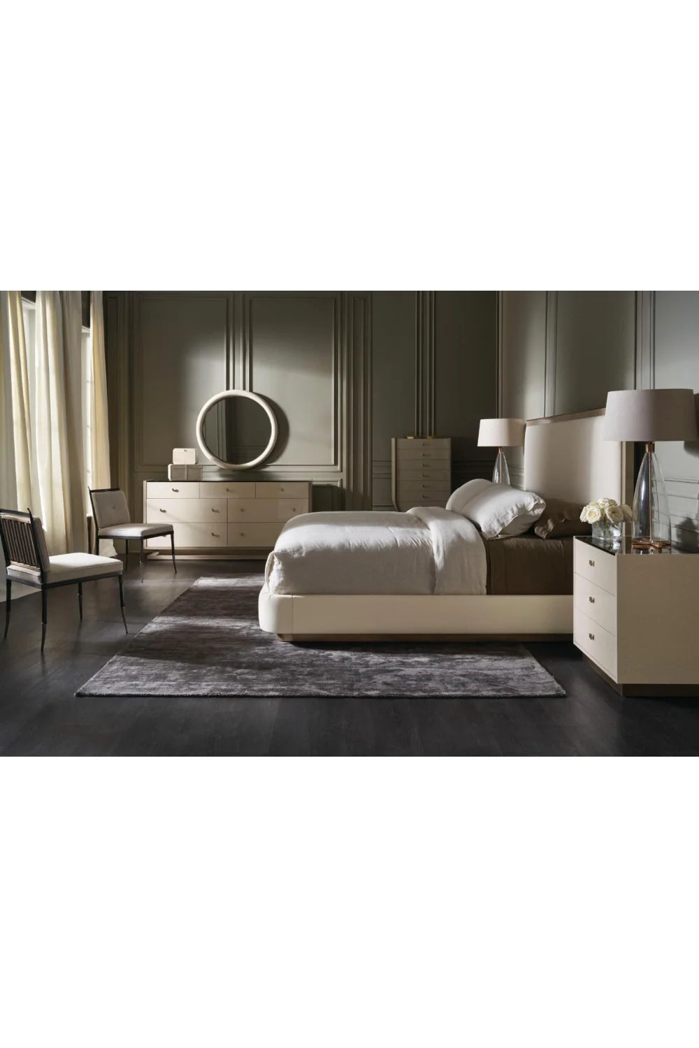 Luxury Modern White 7-Drawer Dresser European Style for Villa