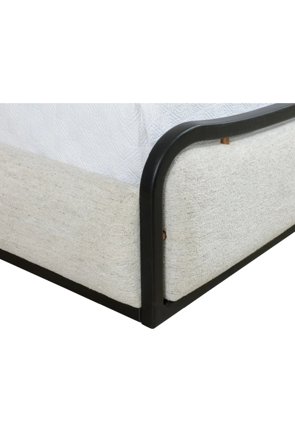 Luxury Modern White Boucle King Bed European Style for Villa