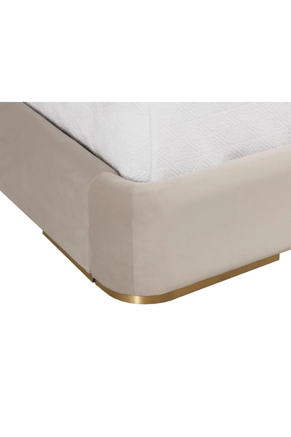 Luxury Modern White Boucle King Bed European Style for Villa