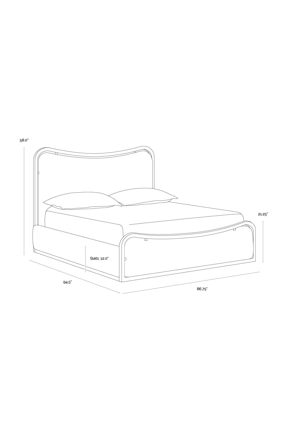 Luxury Modern White Boucle King Bed European Style for Villa