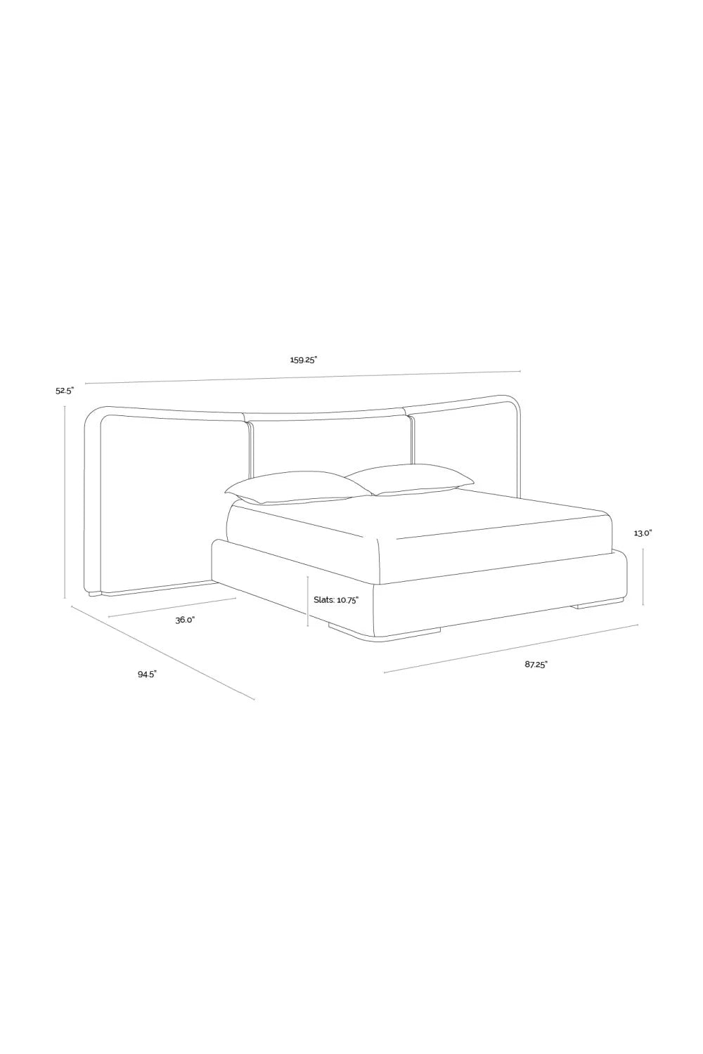 Luxury Modern White Boucle King Bed European Style for Villa