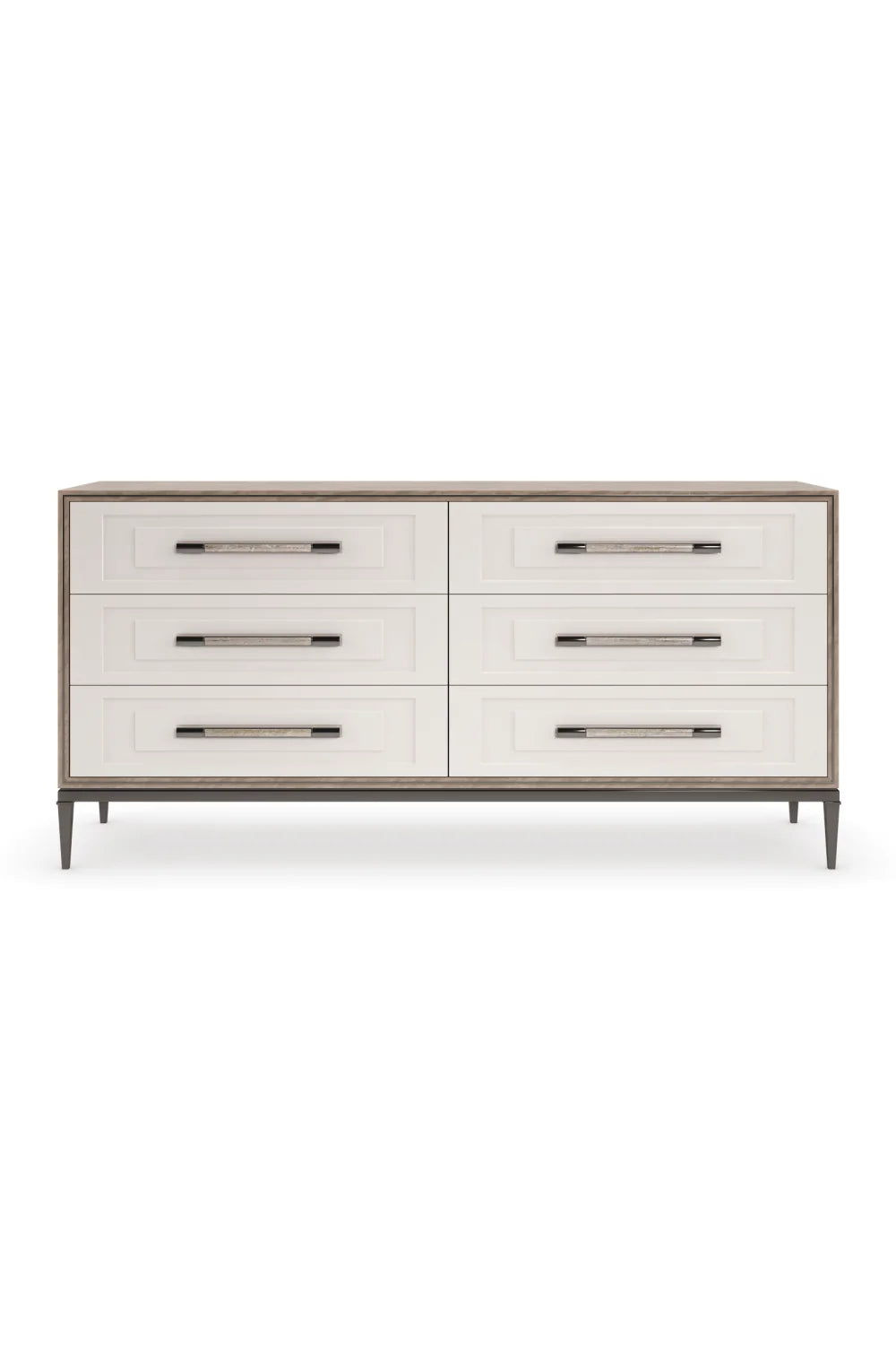 Luxury Modern White Ceramic 6-Drawer Dresser European Style for Villa