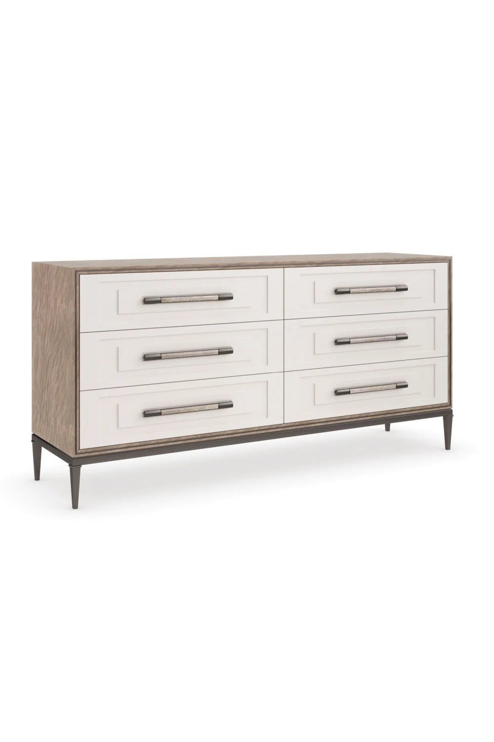Luxury Modern White Ceramic 6-Drawer Dresser European Style for Villa