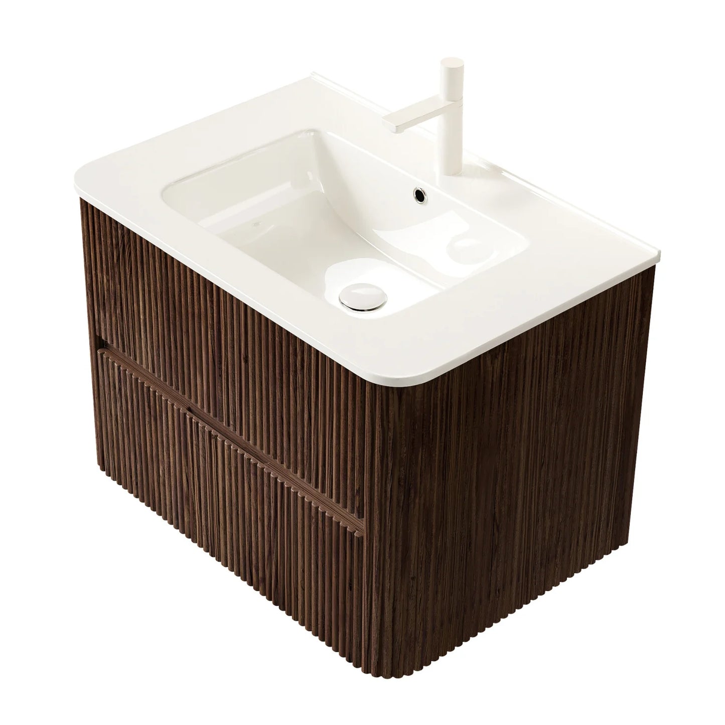 Luxury Modern White Ceramic Bathroom Vanity European Style for Villa