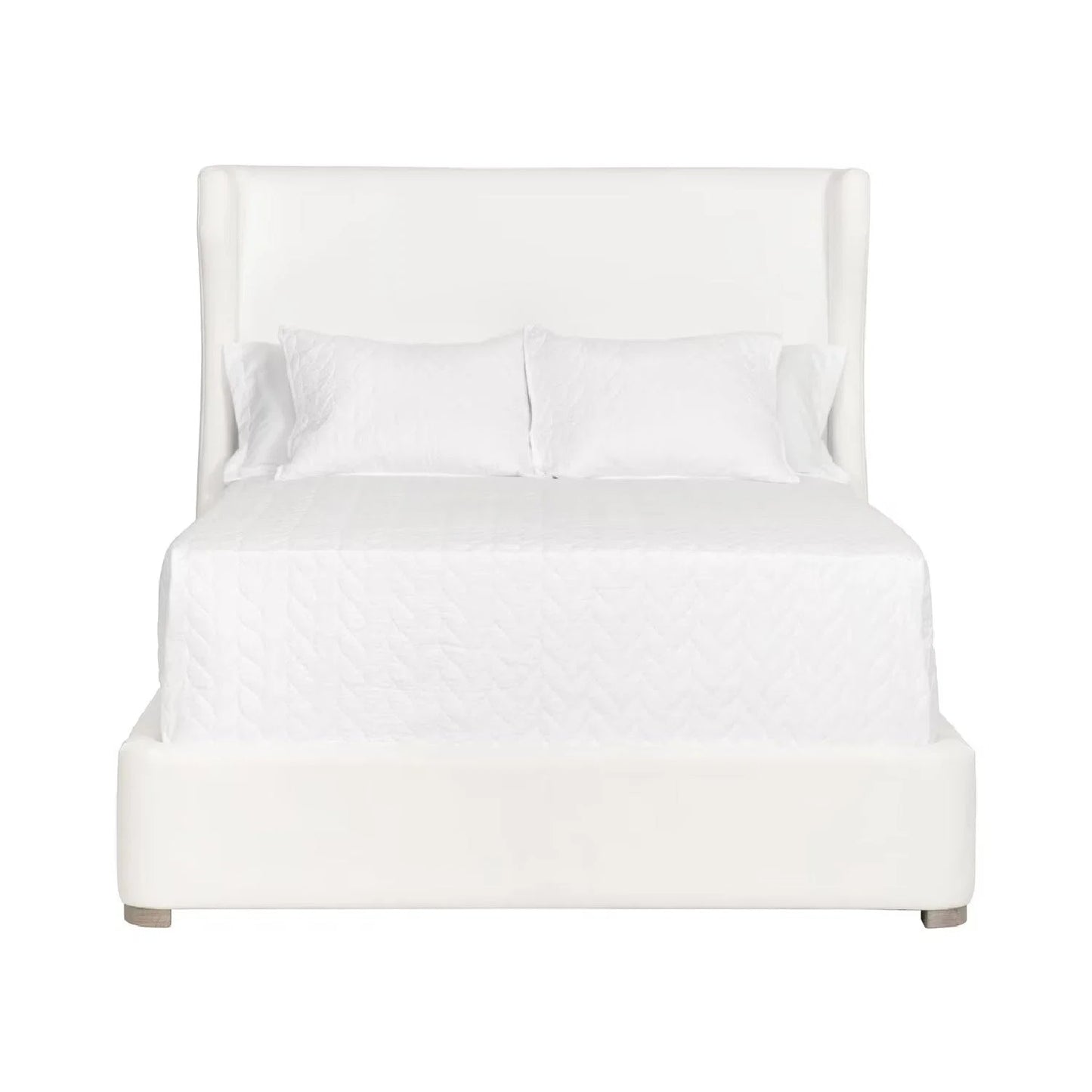 Luxury Modern White Fabric Bed European Style for Villa
