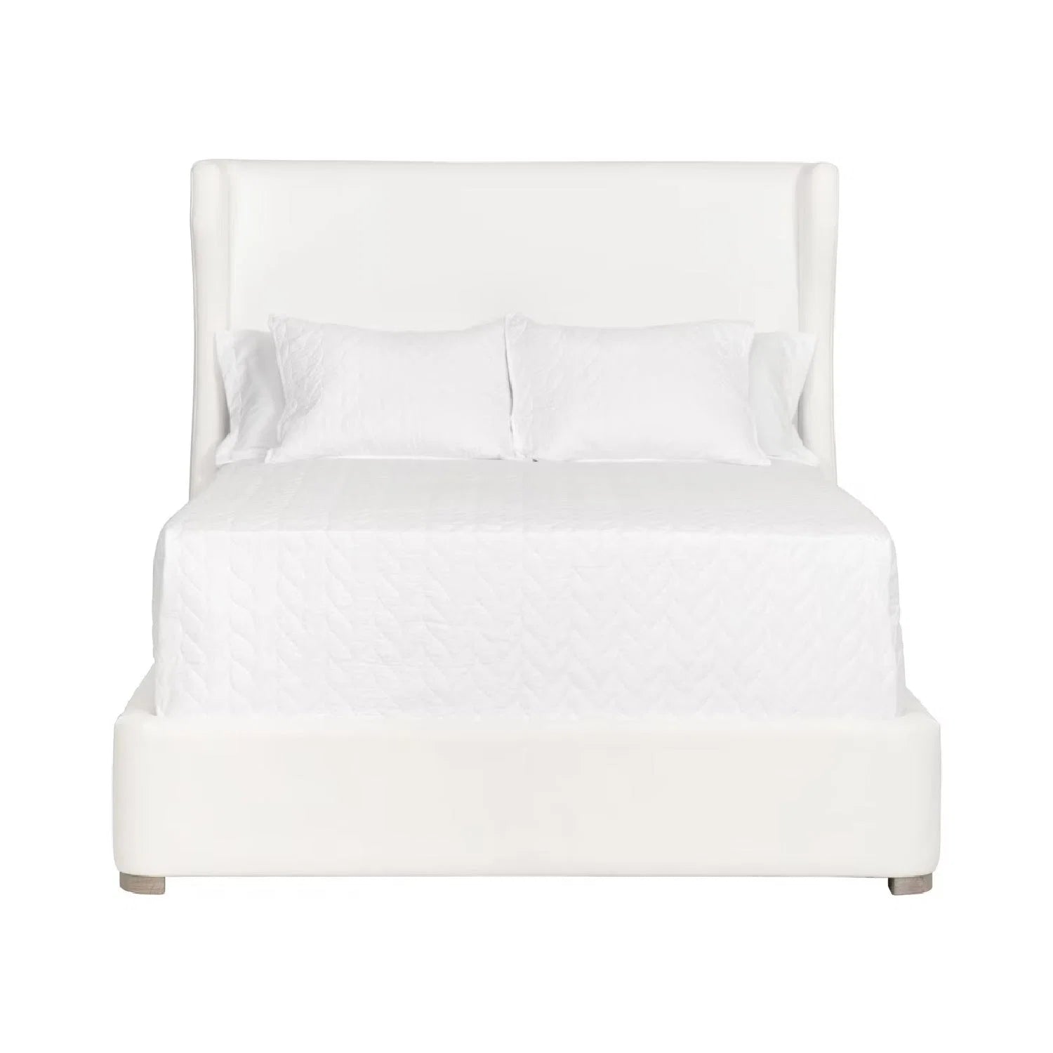 Luxury Modern White Fabric Bed European Style for Villa