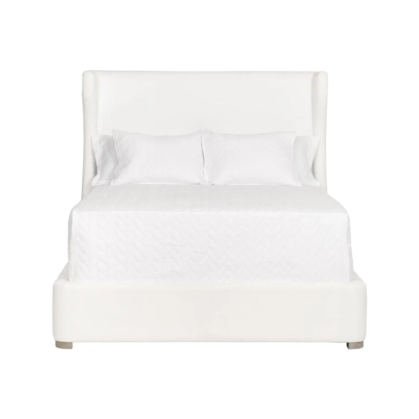 Luxury Modern White Fabric Bed European Style for Villa