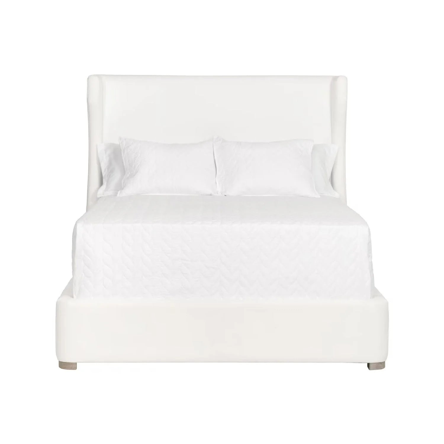 Luxury Modern White Fabric Bed European Style for Villa