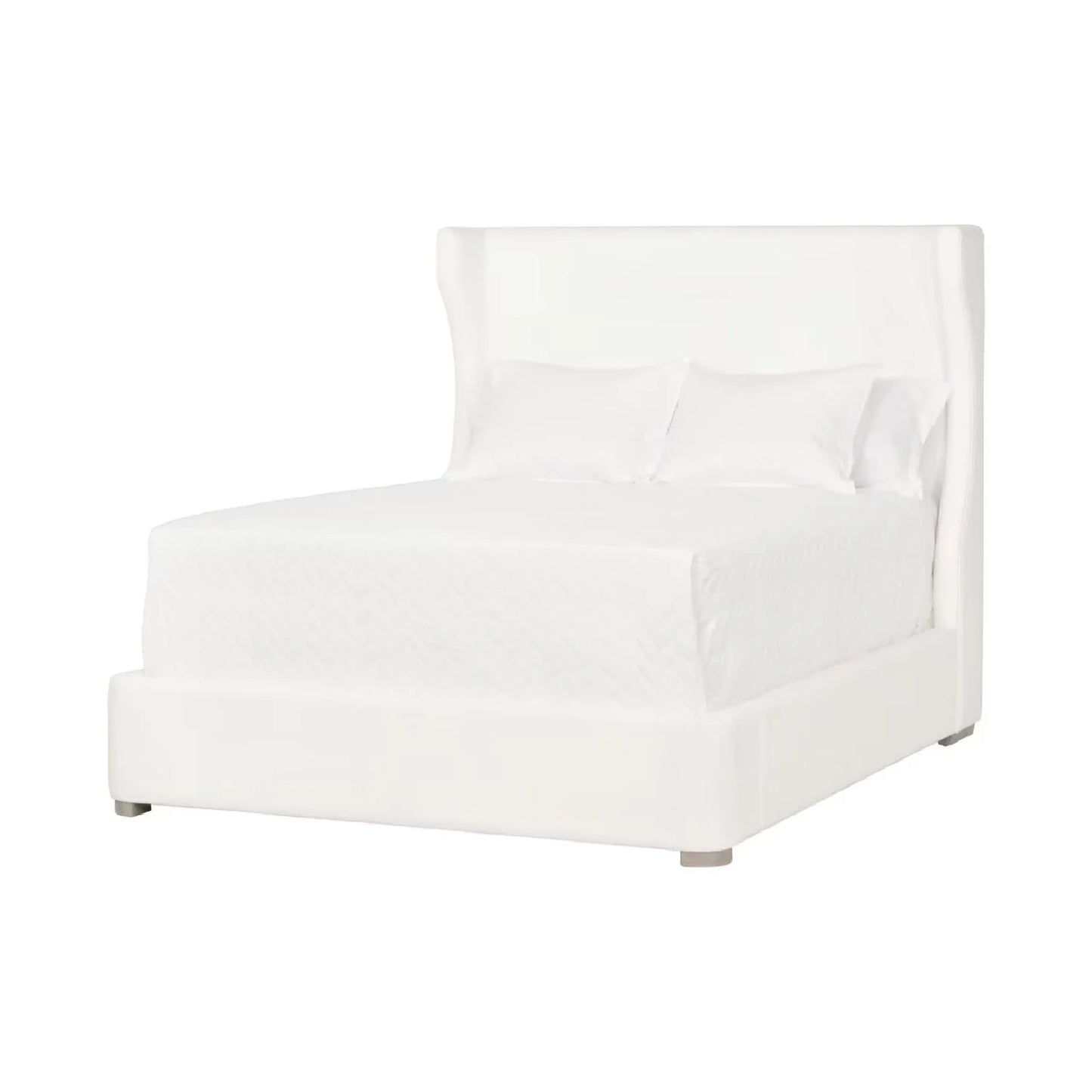 Luxury Modern White Fabric Bed European Style for Villa