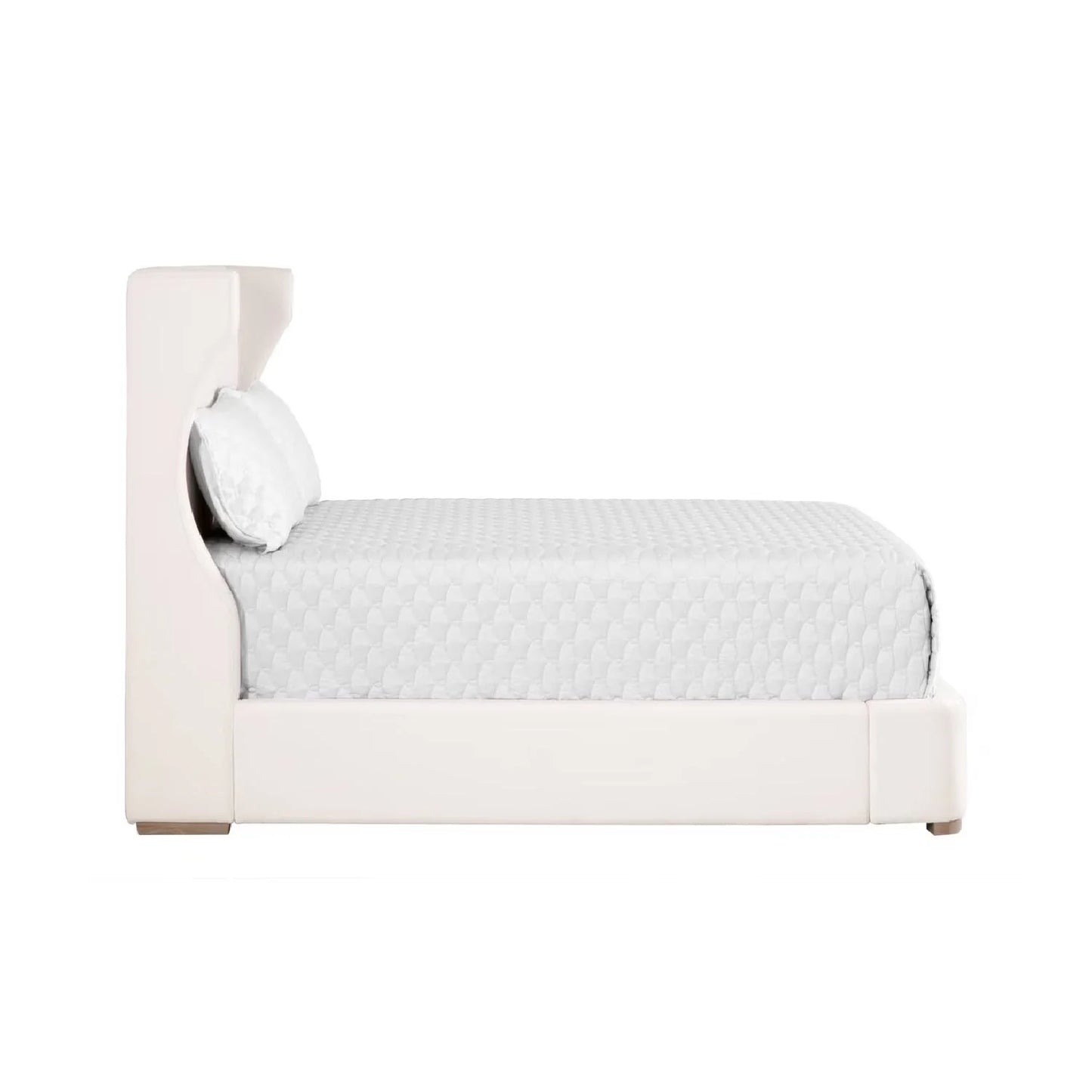 Luxury Modern White Fabric Bed European Style for Villa