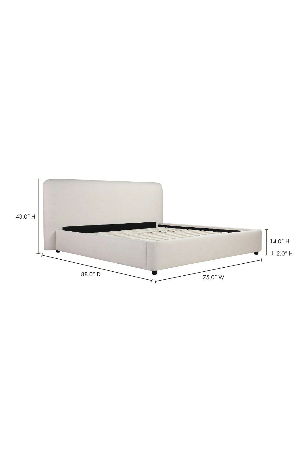 Luxury Modern White Linen Bed European Style for Villa