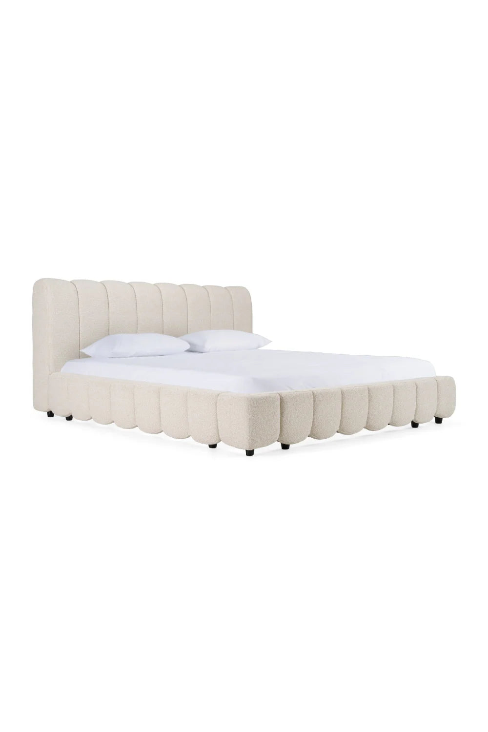 Luxury Modern White Linen Bed European Style for Villa