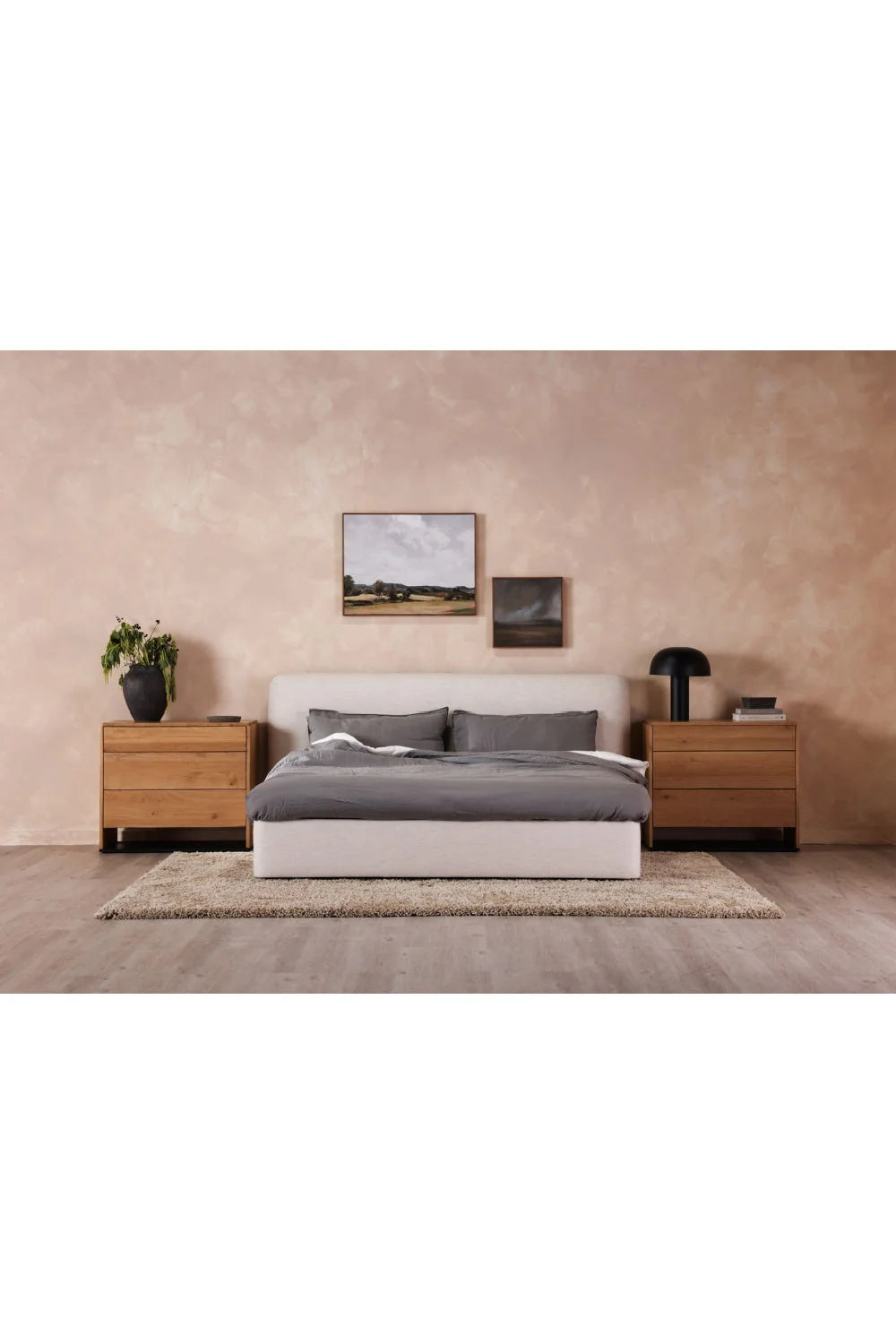Luxury Modern White Linen Bed European Style for Villa