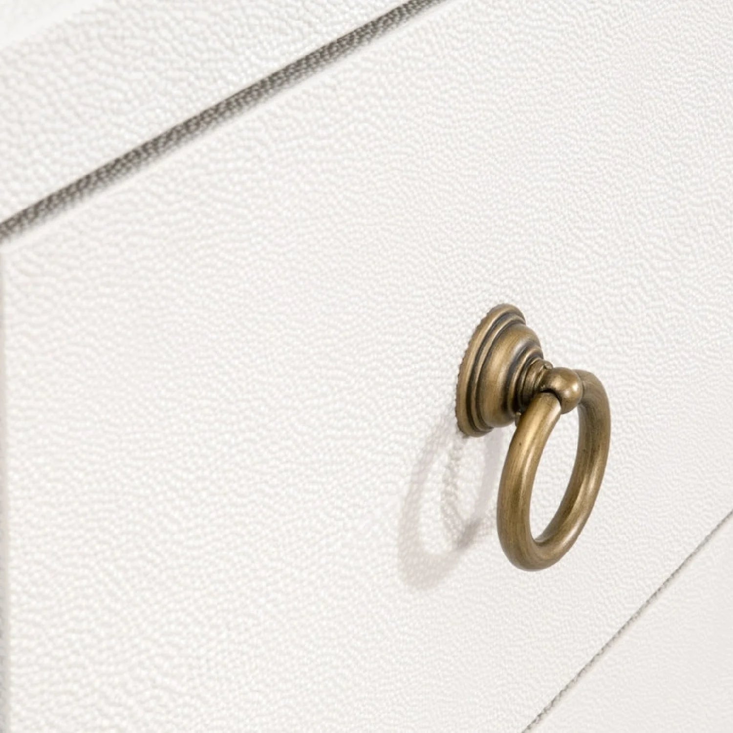 Luxury Modern White Shagreen 6-Drawer Dresser European Style for Villa