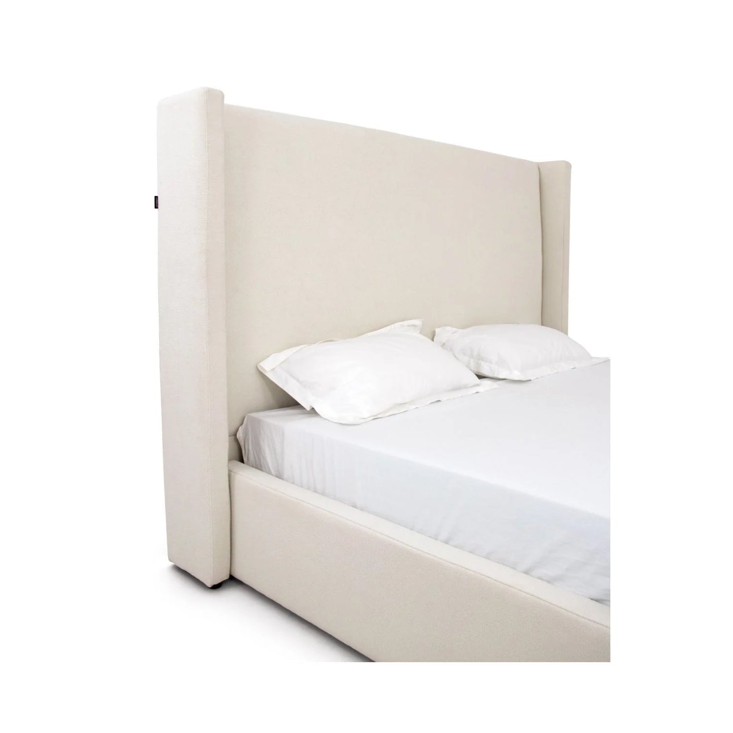 Luxury Modern White Teddy Fabric Bed European Style for Villa