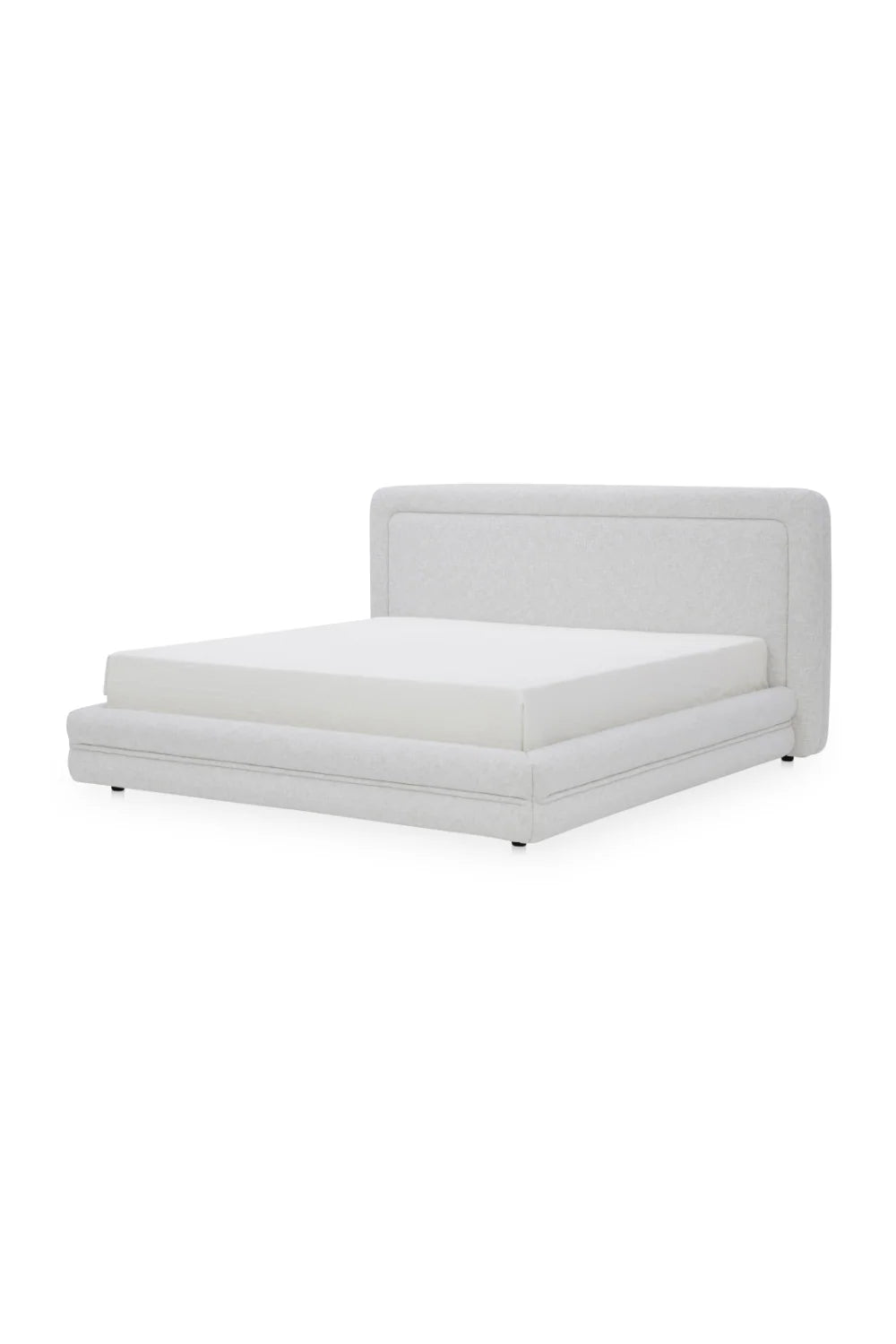 Luxury Modern White Tufted Bed European Style for Villa