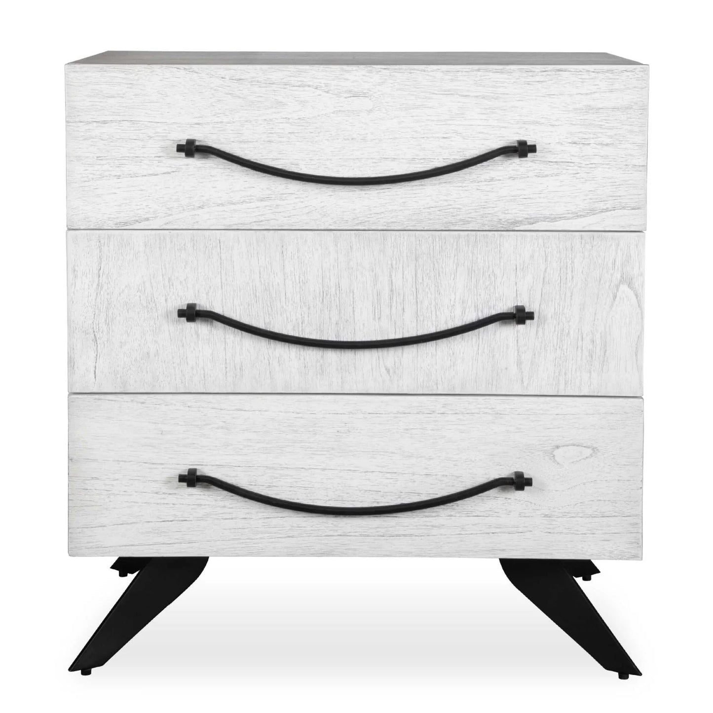 Luxury Modern White Wood 3-Drawer Chest European Style for Villa