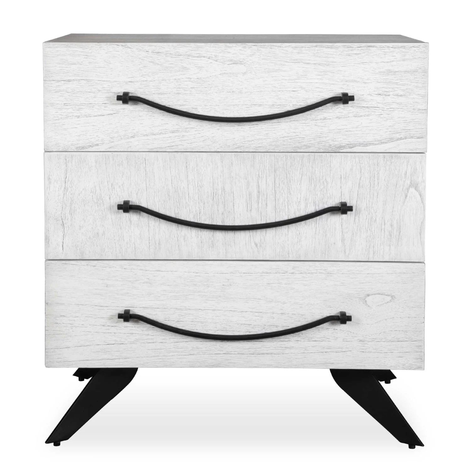 Luxury Modern White Wood 3-Drawer Chest European Style for Villa