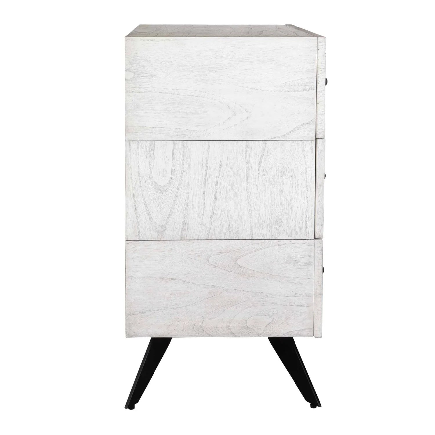 Luxury Modern White Wood 3-Drawer Chest European Style for Villa