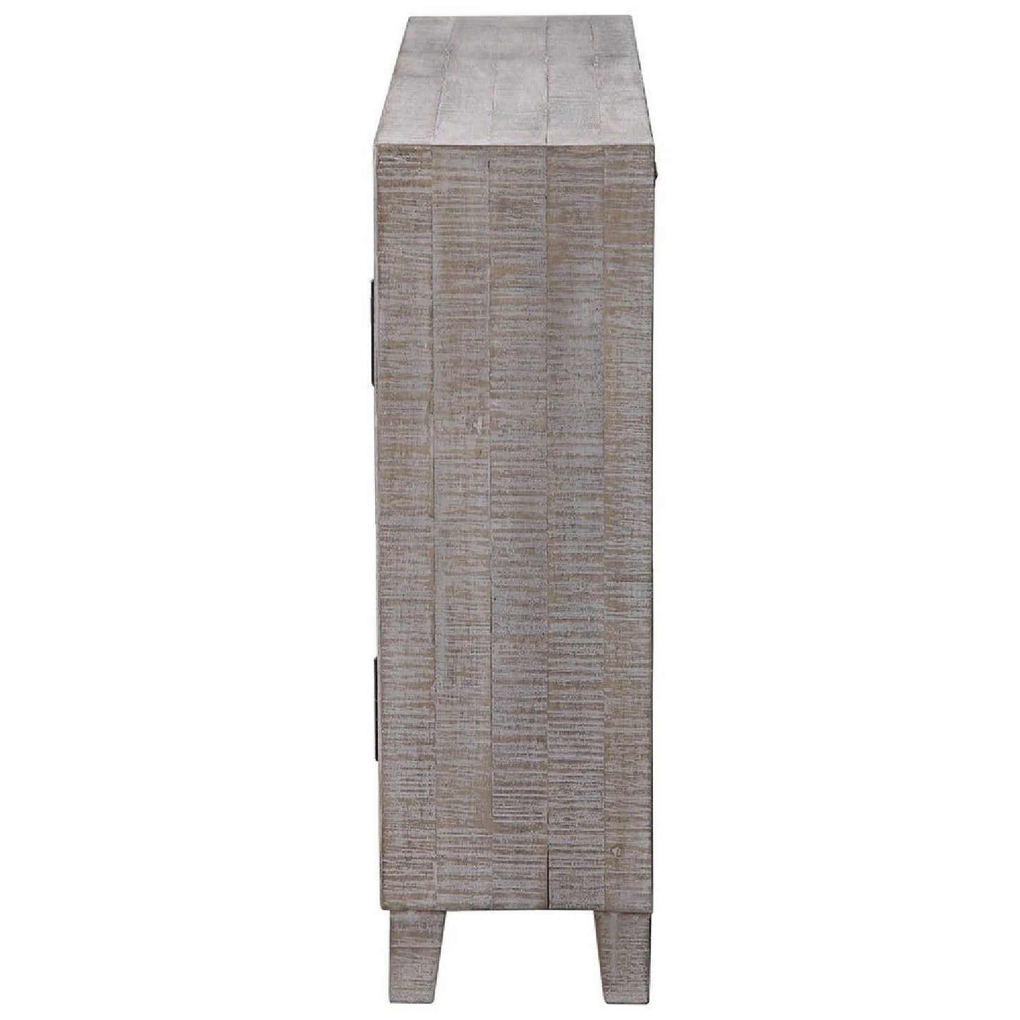 Luxury Modern Whitewashed Fir Wood 2-Door Cabinet European Style for Villa