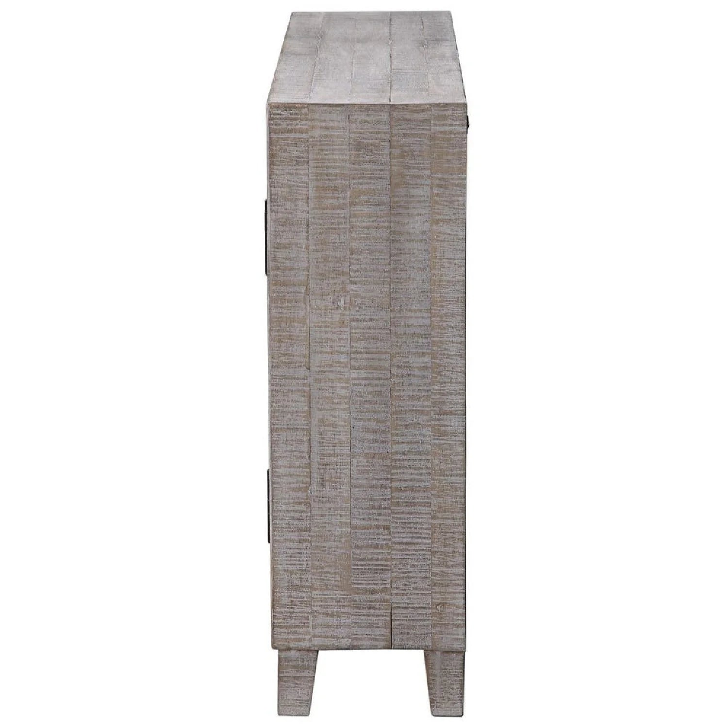 Luxury Modern Whitewashed Fir Wood 2-Door Cabinet European Style for Villa