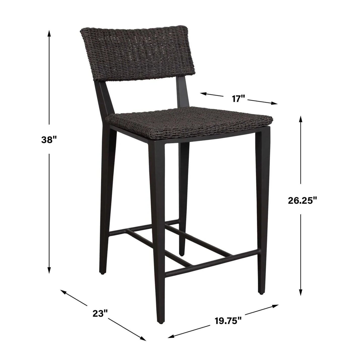 Luxury Modern Wicker Outdoor Counter Stool European Style for Villa