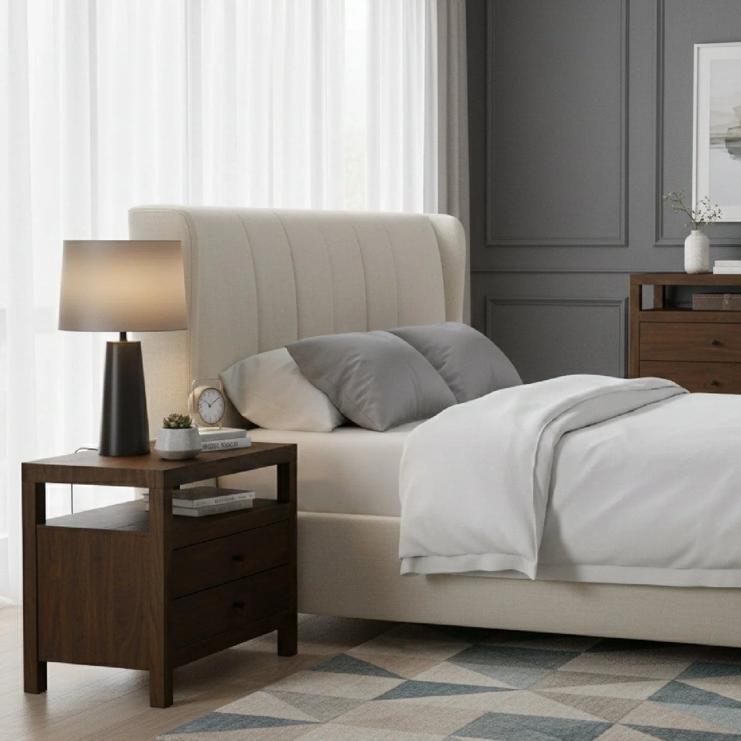 Luxury Modern Windsor Nightstand European Style for Villa