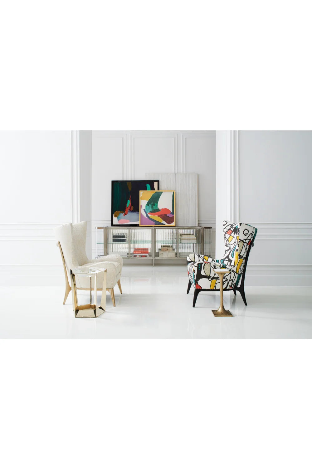 Luxury Modern Wing Lounge Chair Italian Style for Villa