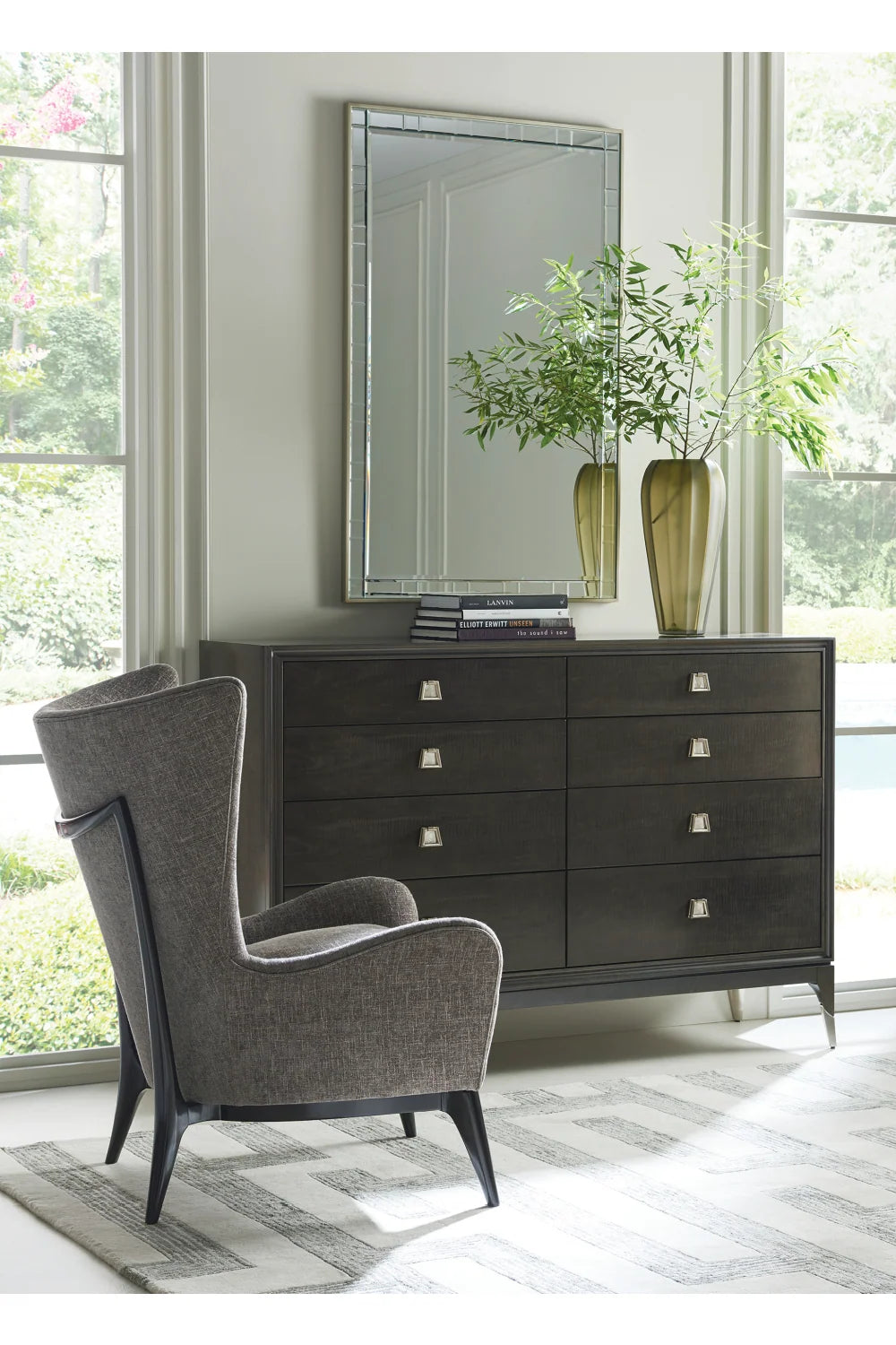 Luxury Modern Wing Lounge Chair Italian Style for Villa