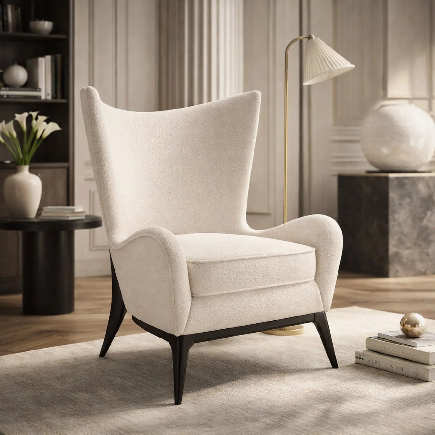 Luxury Modern Wing Lounge Chair Italian Style for Villa