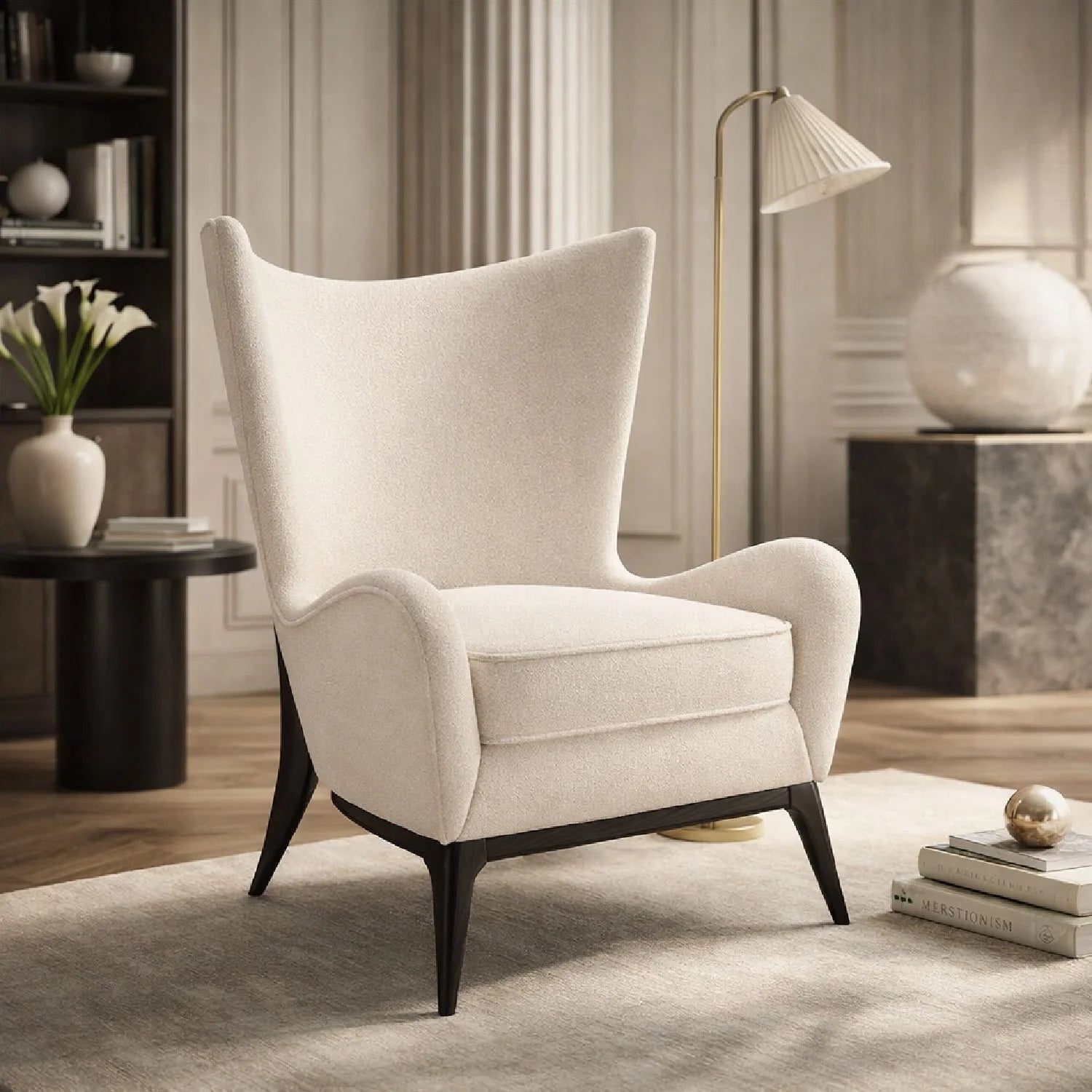 Luxury Modern Wing Lounge Chair Italian Style for Villa