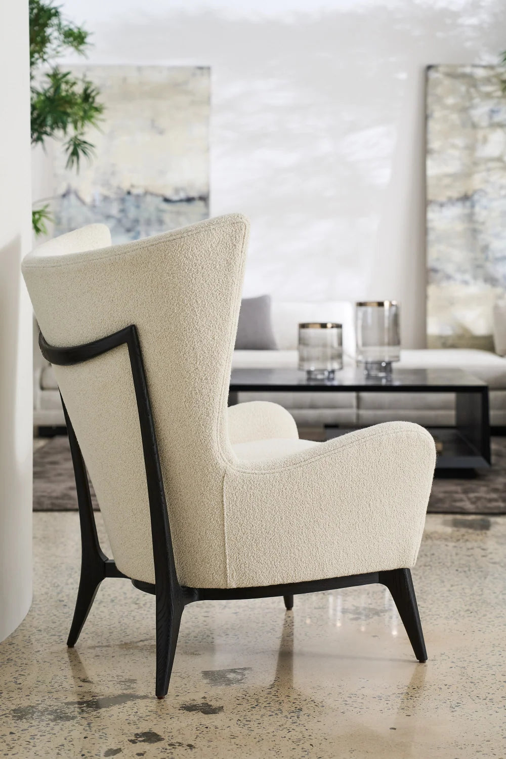 Luxury Modern Wing Lounge Chair Italian Style for Villa
