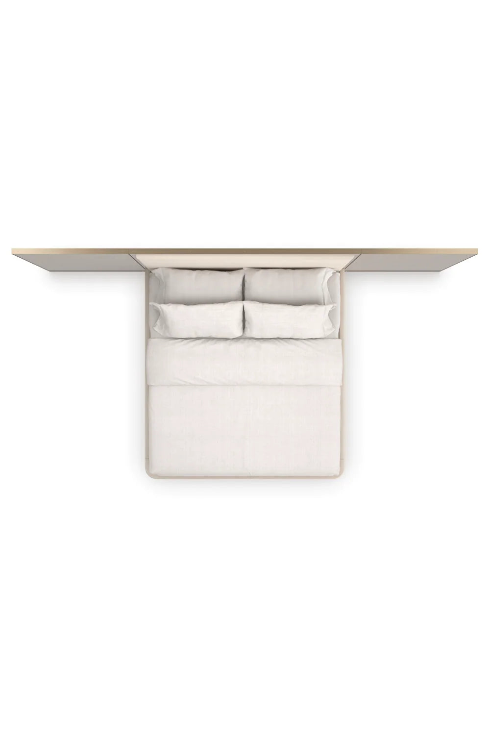 Luxury Modern Wing Panelled Cream Bed European Style for Villa