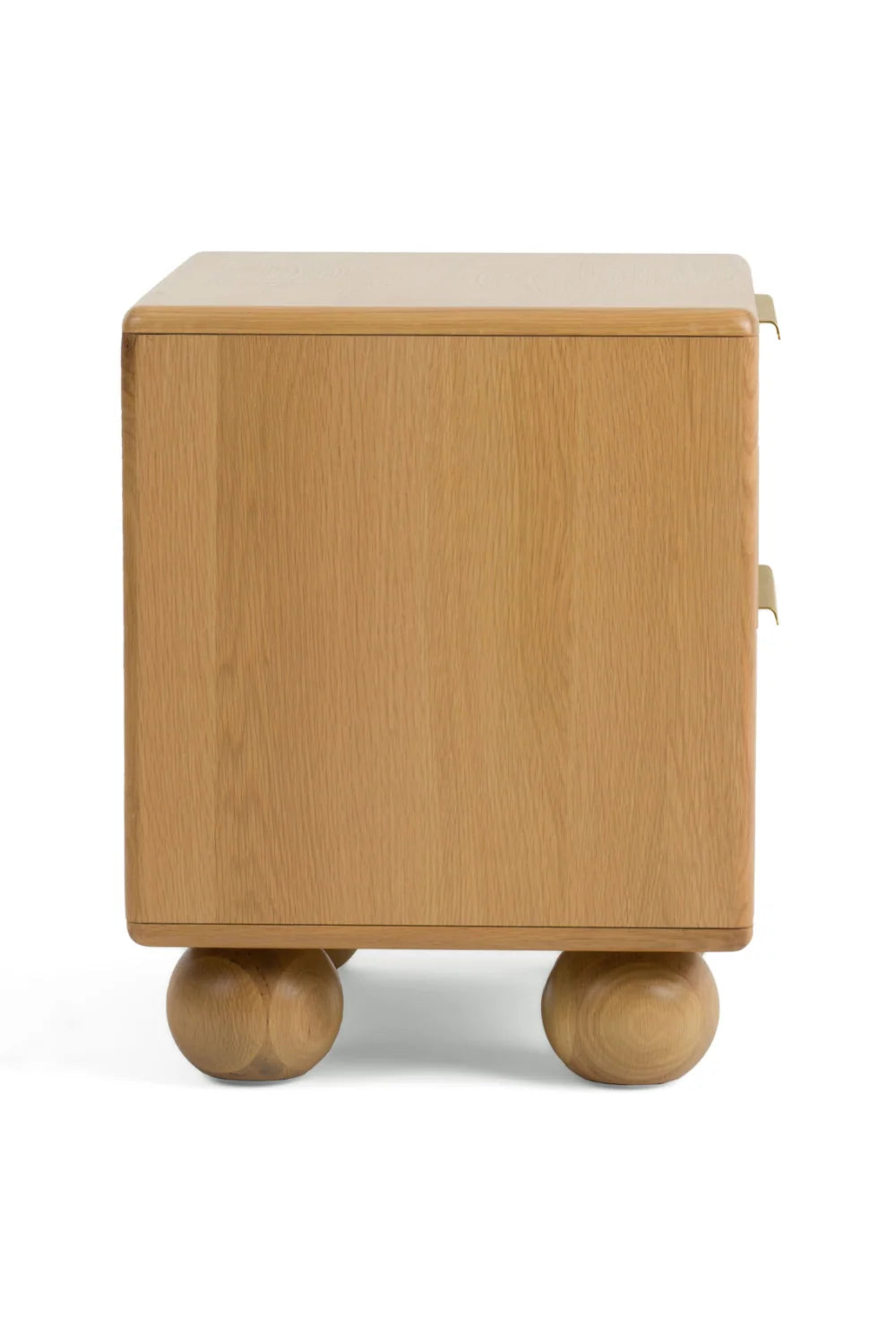 Luxury Modern Winters Fluted Oak Nightstand European Style for Villa