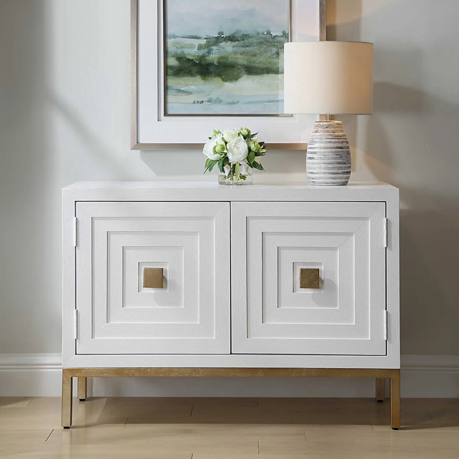 Luxury Modern Wood 2-Door Cabinet European Style for Villa