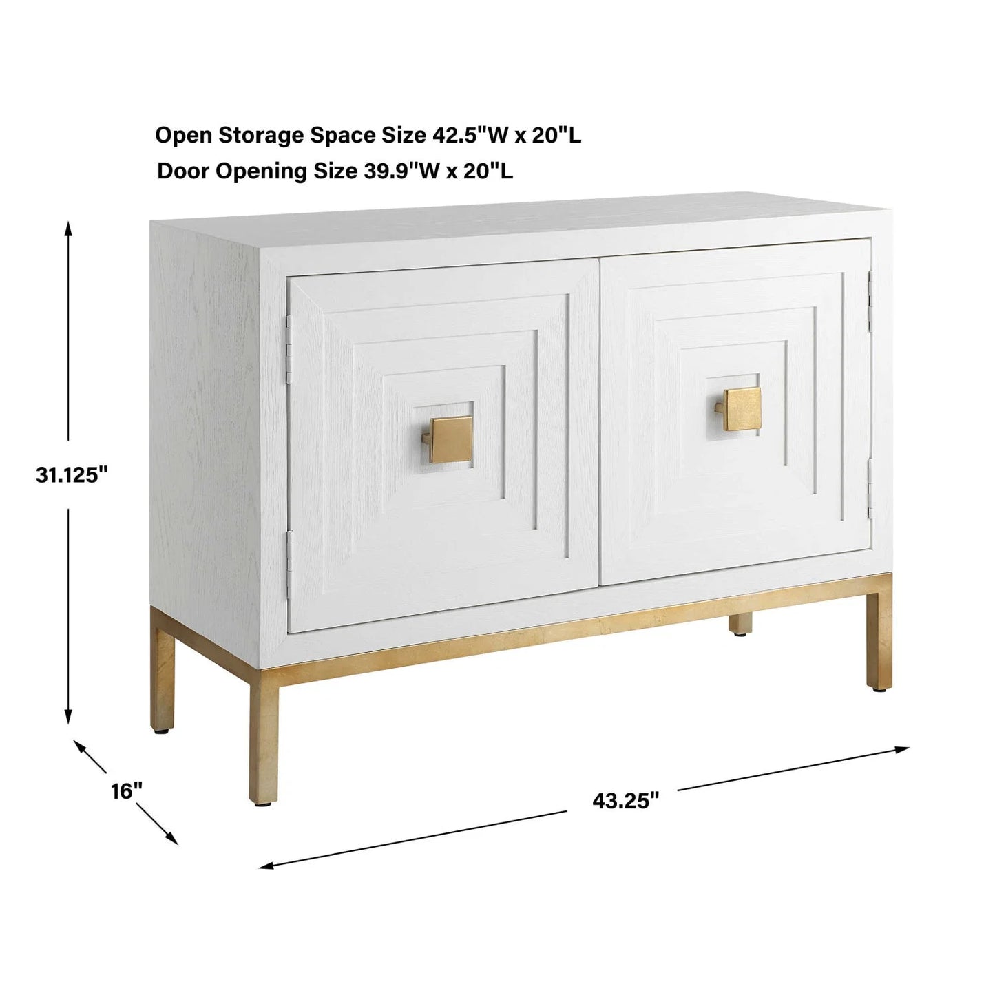 Luxury Modern Wood 2-Door Cabinet European Style for Villa